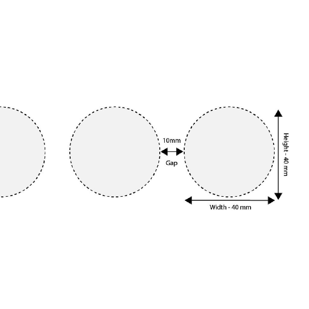 Window Marking Pattern 40mm Safety Marking Window Decal - Circle Pattern (11m pack) – All Film ...