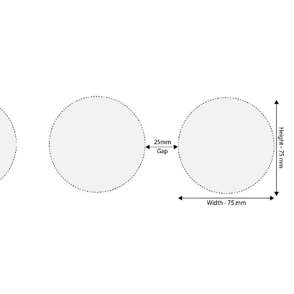 Window Marking Pattern 75mm Safety Marking Window Decal - Circle Pattern (11m pack) – All Film ...