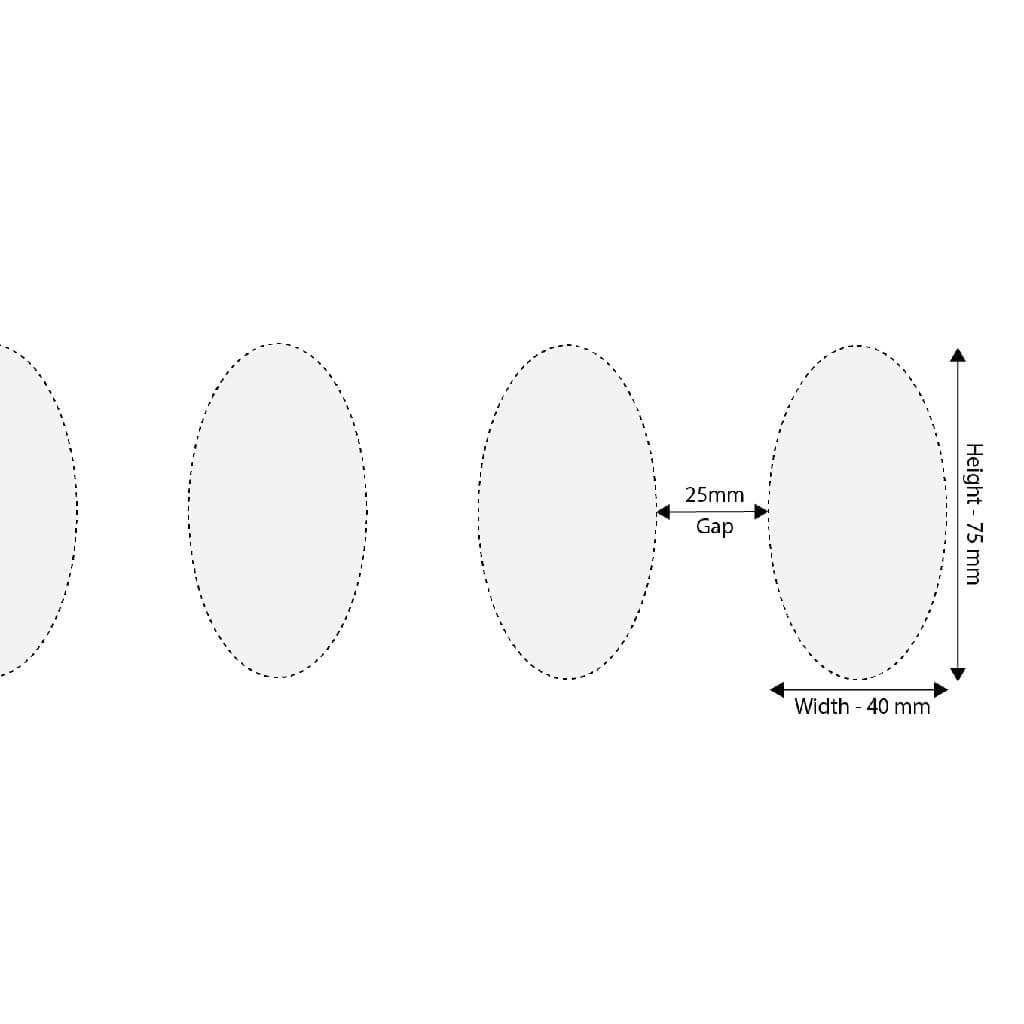 Window Marking Pattern 75mm Safety Marking Window Decal - Oval Pattern (11m pack) – All Film ...