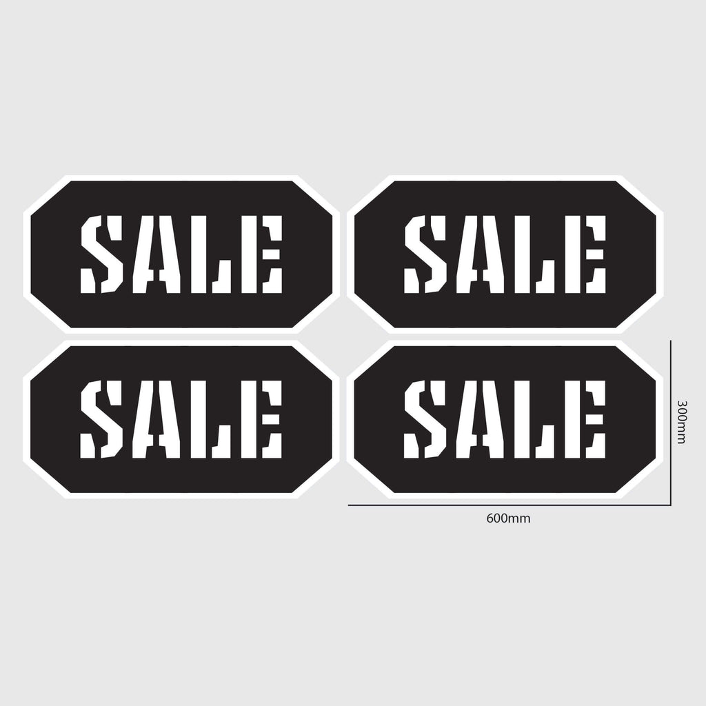Sale window sticker tag design Black
